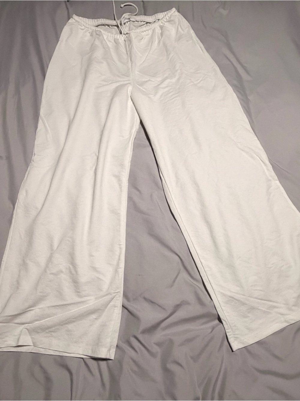 Women’s Wide-Leg Drawstring Pants — White